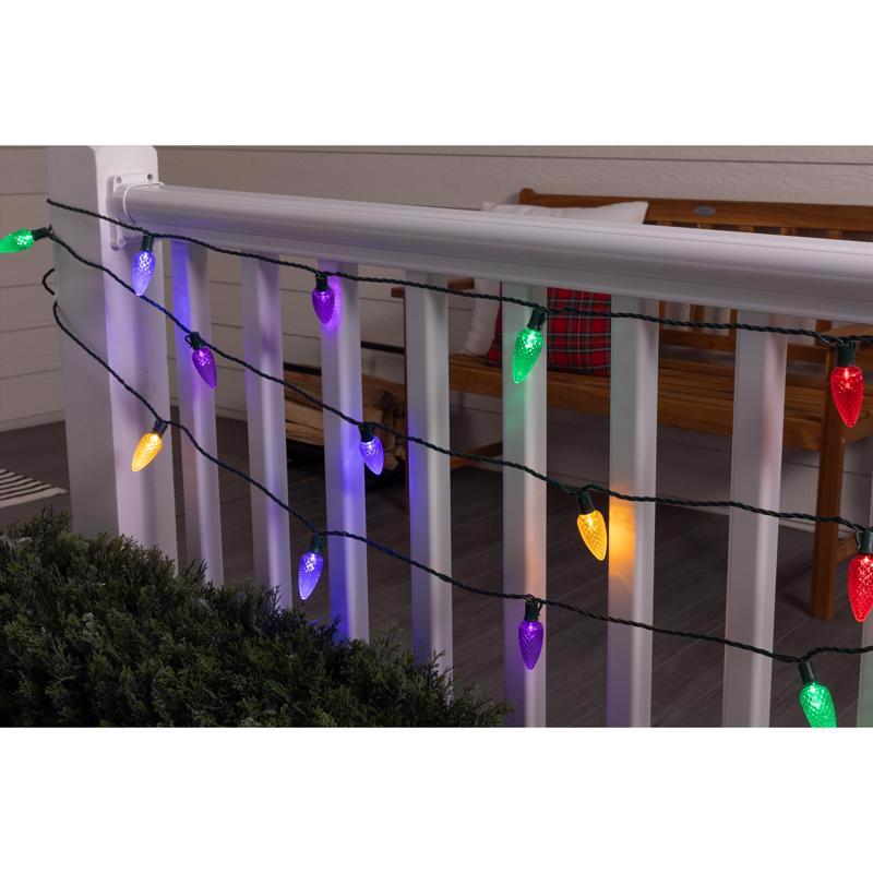 Celebrations Platinum LED C9 Multicolored 25 ct String Christmas Lights 25 ft.