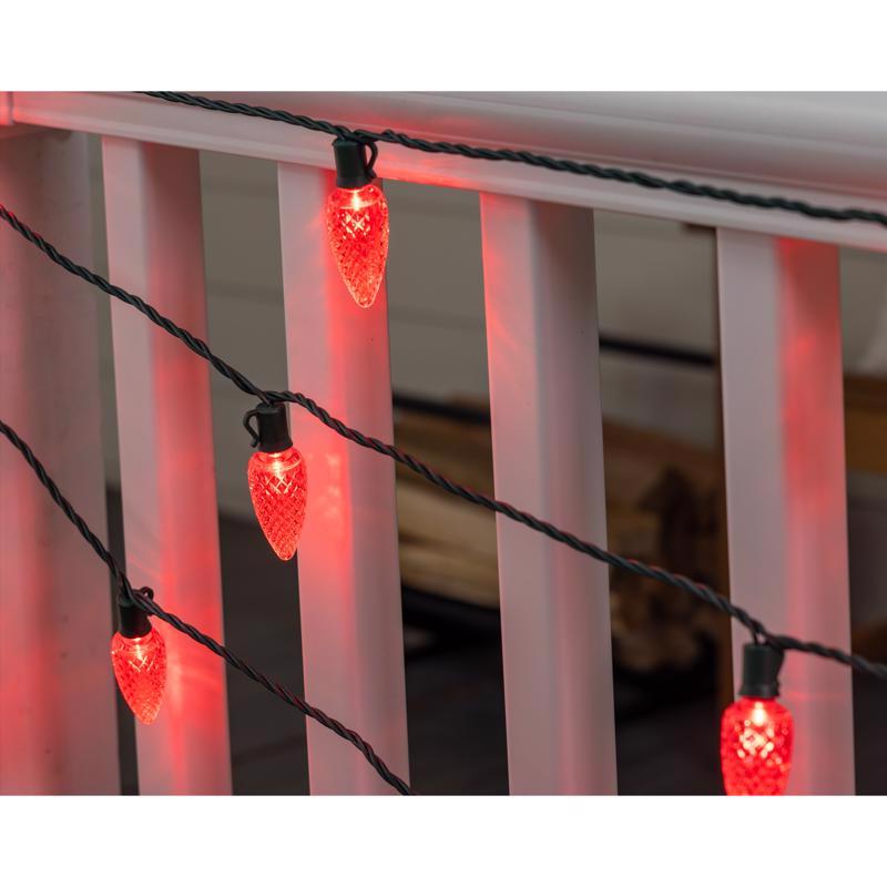 Celebrations Platinum LED C9 Red 25 ct String Christmas Lights 25 ft.