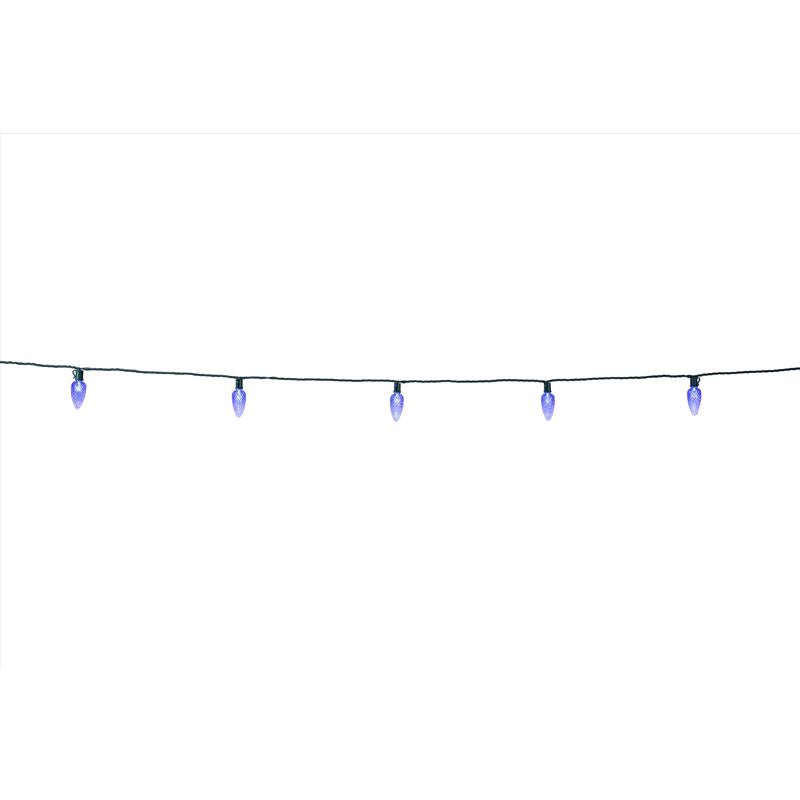 Celebrations Platinum LED C9 Blue 25 ct String Christmas Lights 25 ft.