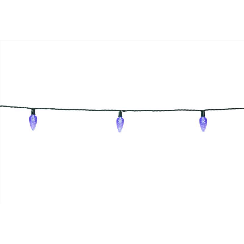 Celebrations Platinum LED C9 Blue 25 ct String Christmas Lights 25 ft.