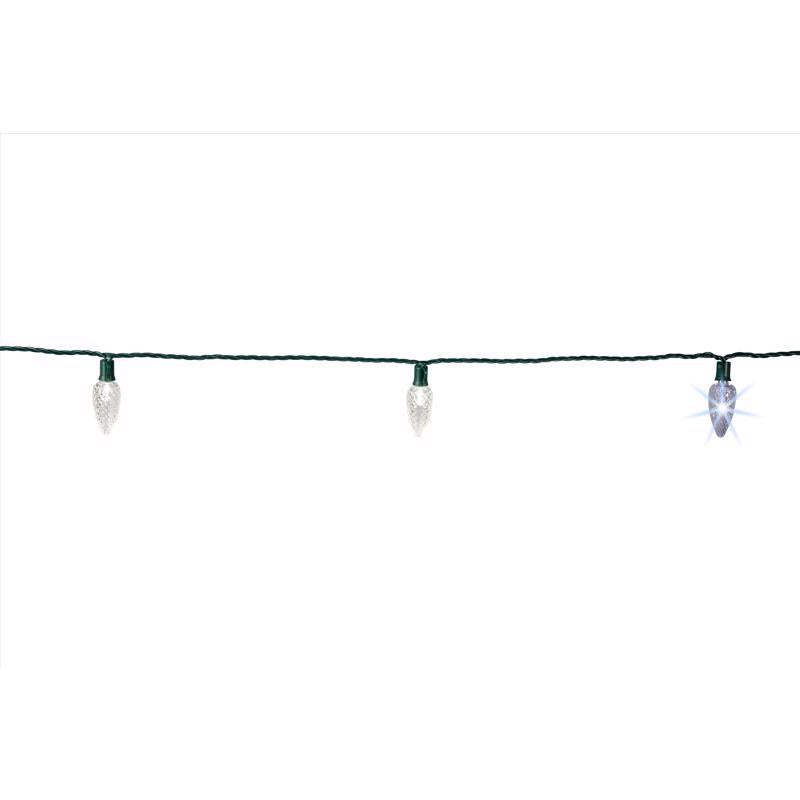 Celebrations Platinum LED C9 Pure White 25 ct String Christmas Lights 25 ft.