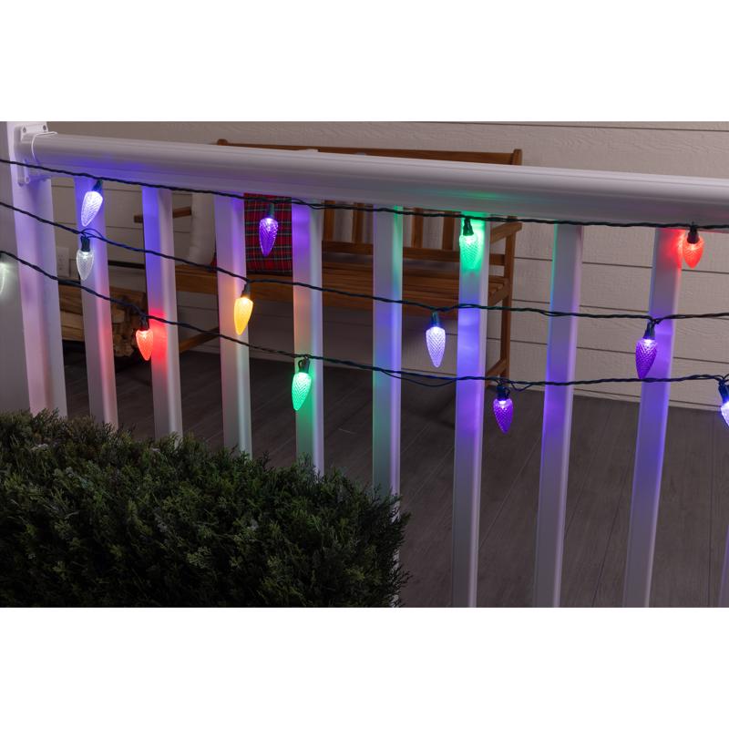 Celebrations Platinum LED C9 Multicolored 25 ct String Christmas Lights 25 ft.