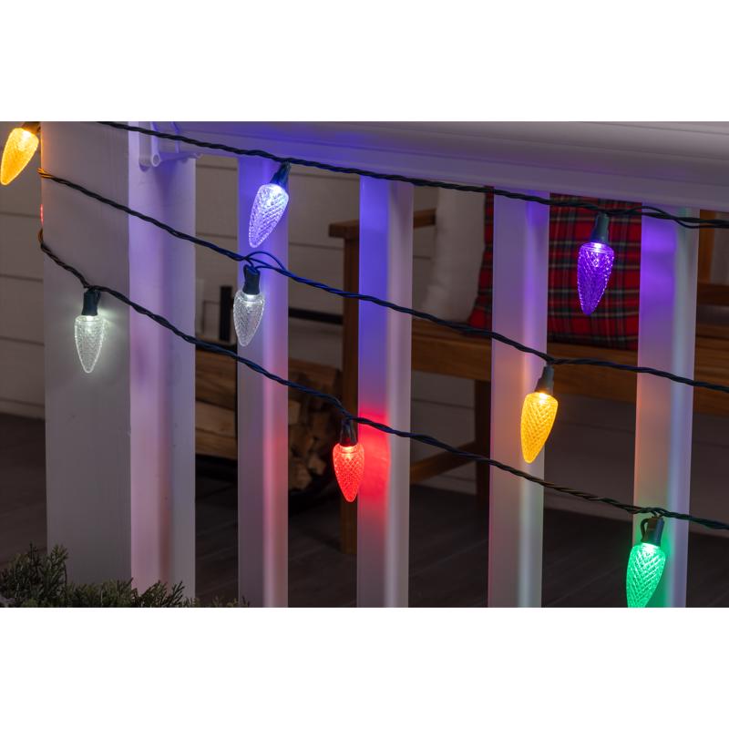 Celebrations Platinum LED C9 Multicolored 25 ct String Christmas Lights 25 ft.