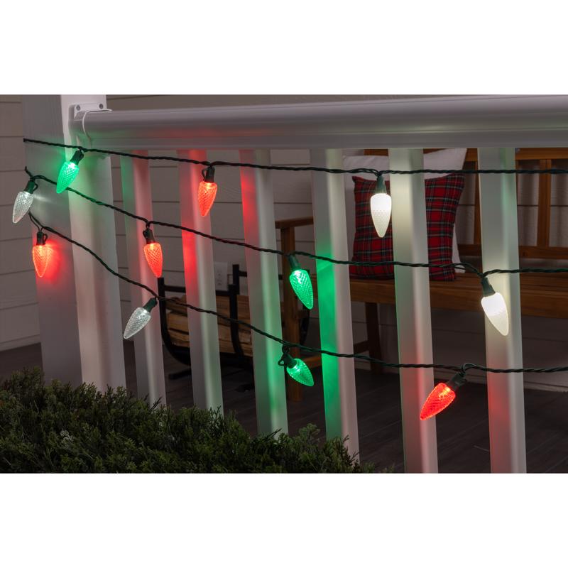 Celebrations Platinum LED C9 Multicolored 25 ct String Christmas Lights 25 ft.