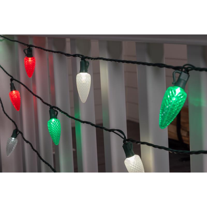 Celebrations Platinum LED C9 Multicolored 25 ct String Christmas Lights 25 ft.