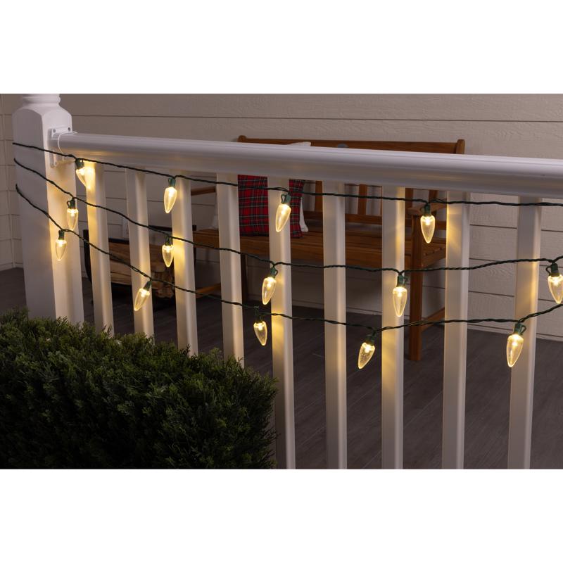 Celebrations Platinum LED C9 Warm White 25 ct String Christmas Lights 25 ft.