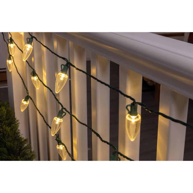 Celebrations Platinum LED C9 Warm White 25 ct String Christmas Lights 25 ft.