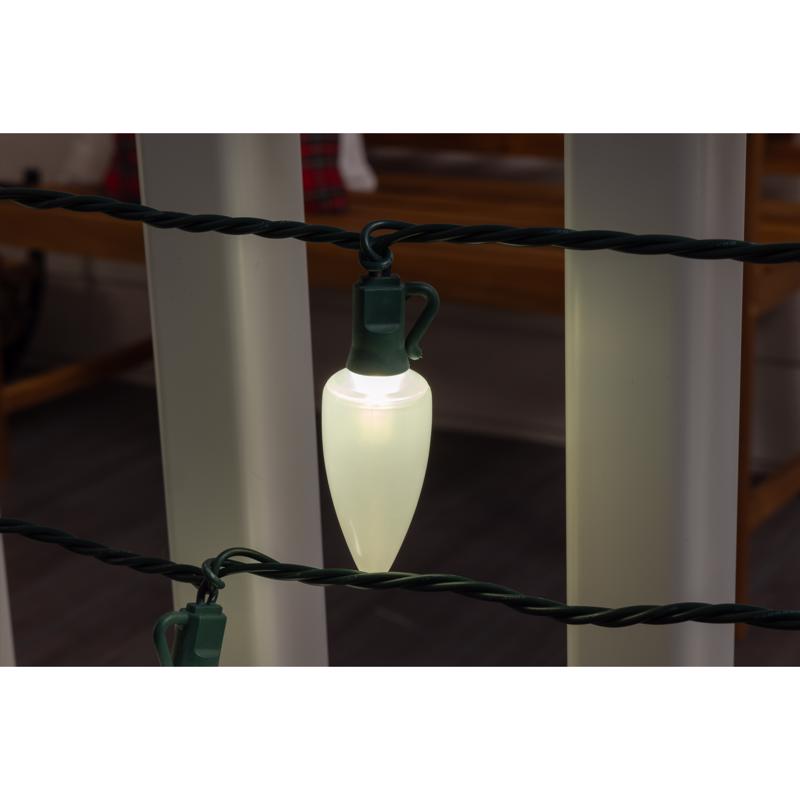 Celebrations Platinum LED C9 White 25 ct String Christmas Lights 25 ft.