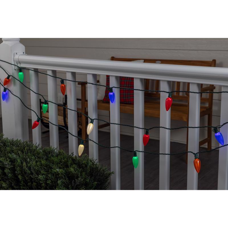 Celebrations Platinum LED C9 Multicolored 25 ct String Christmas Lights 25 ft.