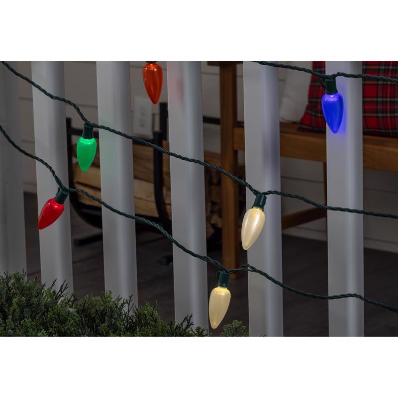 Celebrations Platinum LED C9 Multicolored 25 ct String Christmas Lights 25 ft.