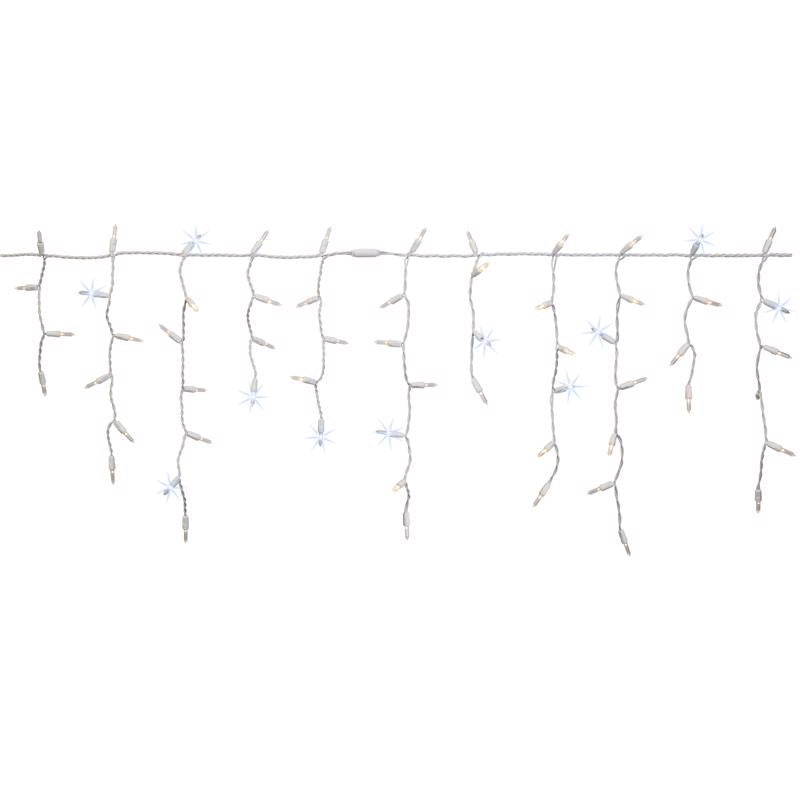 Celebrations Platinum LED T5 Warm White 100 ct Icicle Christmas Lights 9.5 ft.