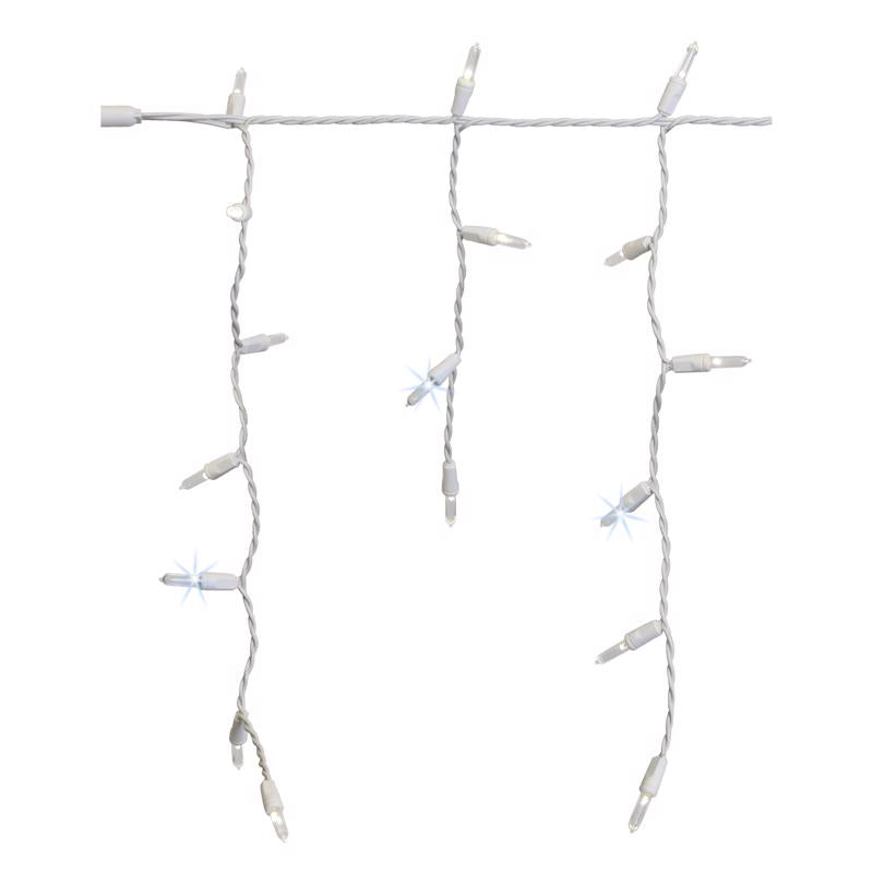 Celebrations Platinum LED T5 Pure White 100 ct Icicle Christmas Lights 9.5 ft.