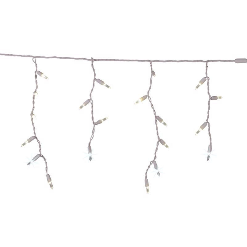 Celebrations Platinum LED T5 Pure White 100 ct Icicle Christmas Lights 9.5 ft.