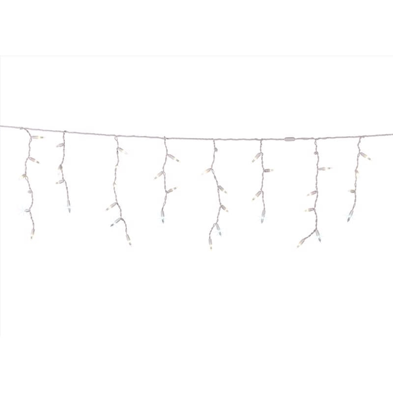 Celebrations Platinum LED T5 Pure White 100 ct Icicle Christmas Lights 9.5 ft.
