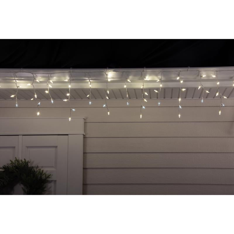 Celebrations Platinum LED T5 Pure White 100 ct Icicle Christmas Lights 9.5 ft.