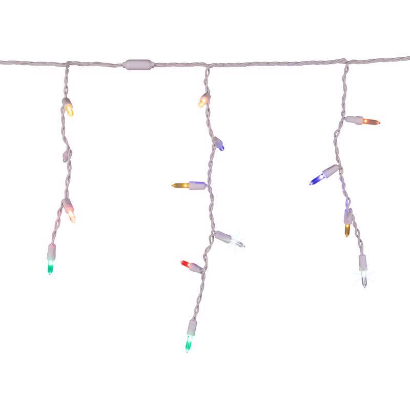 Celebrations Platinum LED T5 Multicolored 100 ct Icicle Christmas Lights 9.5 ft.