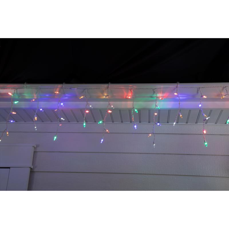 Celebrations Platinum LED T5 Multicolored 100 ct Icicle Christmas Lights 9.5 ft.