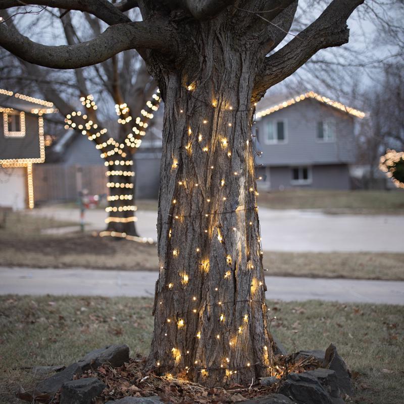 Celebrations Platinum LED Mini Warm White 100 ct Net Christmas Lights 6 ft.