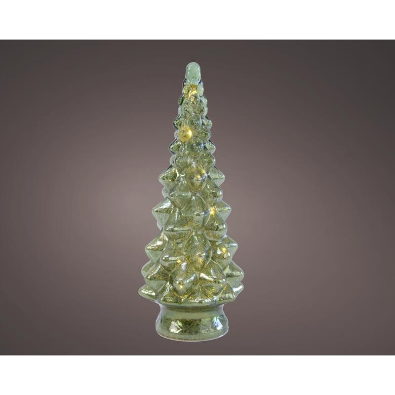 Lumineo LED Green Lighting Christmas Tree 13 in.