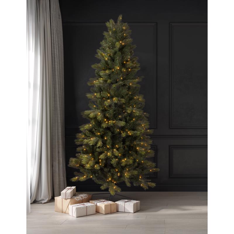 Holiday Bright Lights 1-2 Tree 7 ft. Full LED 450 ct Cayce Pine Color Changing Christmas Tree