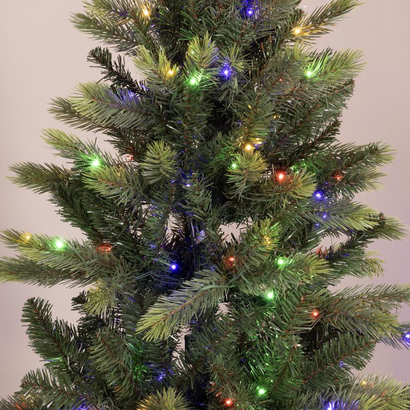Holiday Bright Lights 1-2 Tree 7 ft. Full LED 450 ct Cayce Pine Color Changing Christmas Tree