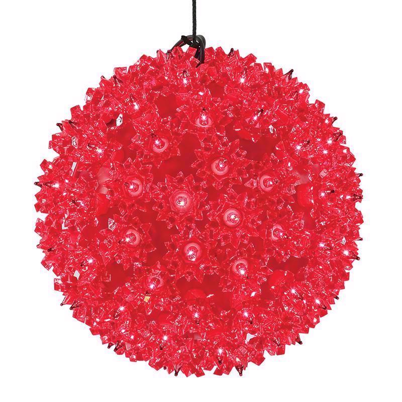 Celebrations LED Red 100L T5 Starlight Sphere 7.5 in. Hanging Decor