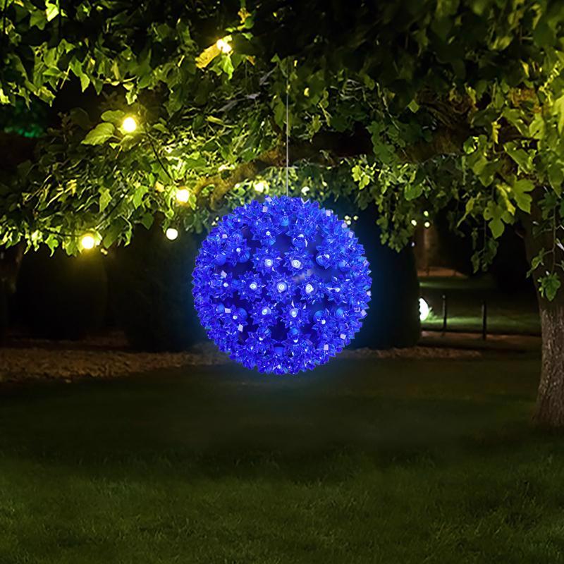 Celebrations LED Blue Starlight Sphere 7.5 in. Hanging Decor