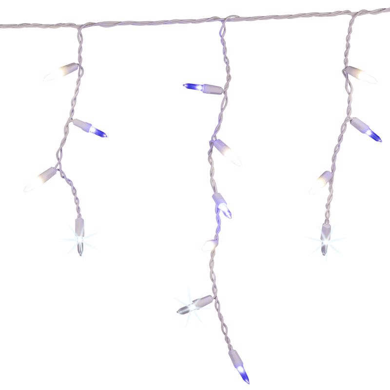 Celebrations Platinum LED T5 Blue/Pure White 100 ct Icicle Christmas Lights 9.5 ft.