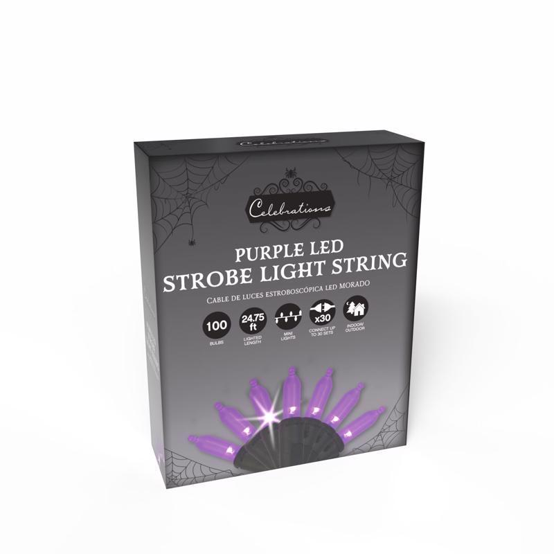 Celebrations Purple 100 ct LED Mini Halloween String Lights