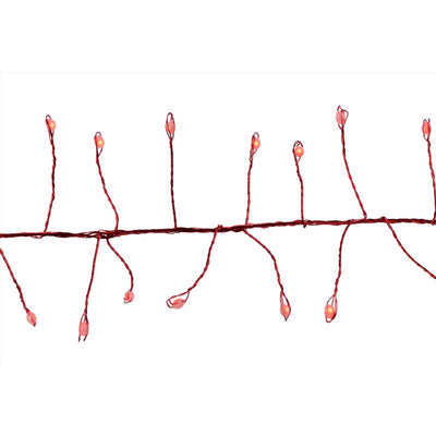 Celebrations Platinum LED Big Seed Cluster Red 250 ct String Christmas Lights 10 ft.
