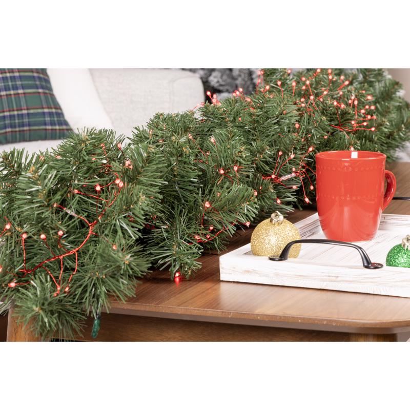 Celebrations Platinum LED Big Seed Cluster Red 250 ct String Christmas Lights 10 ft.