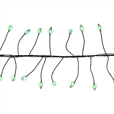 Celebrations LED Big Seed Cluster Green 250 ct String Christmas Lights 10 ft.