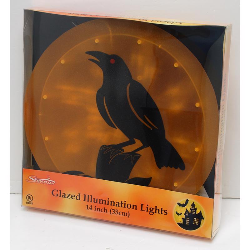 Sienna Yellow Prelit Lighted Window Halloween Decor