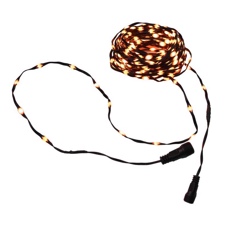 Celebrations Orange/Purple 100 ct LED Prelit Ribbon Lights