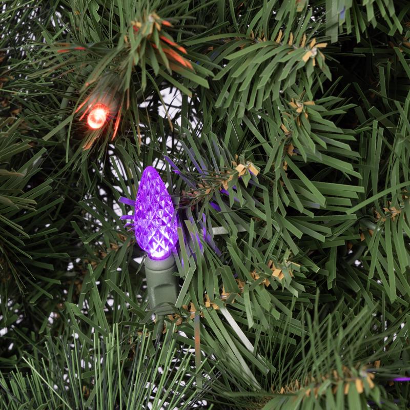 Celebrations Platinum 48 in. D LED Prelit Multicolored Mixed Pine Wreath