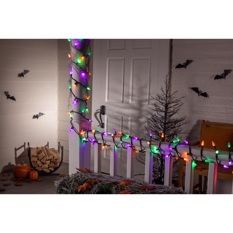 Celebrations Multicolored 100 ct LED C6 Faceted Halloween String Lights