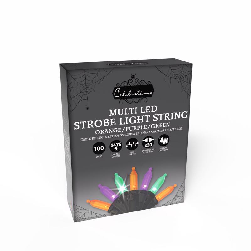 Celebrations Multicolored 100 ct LED Mini Halloween Strobe String Lights