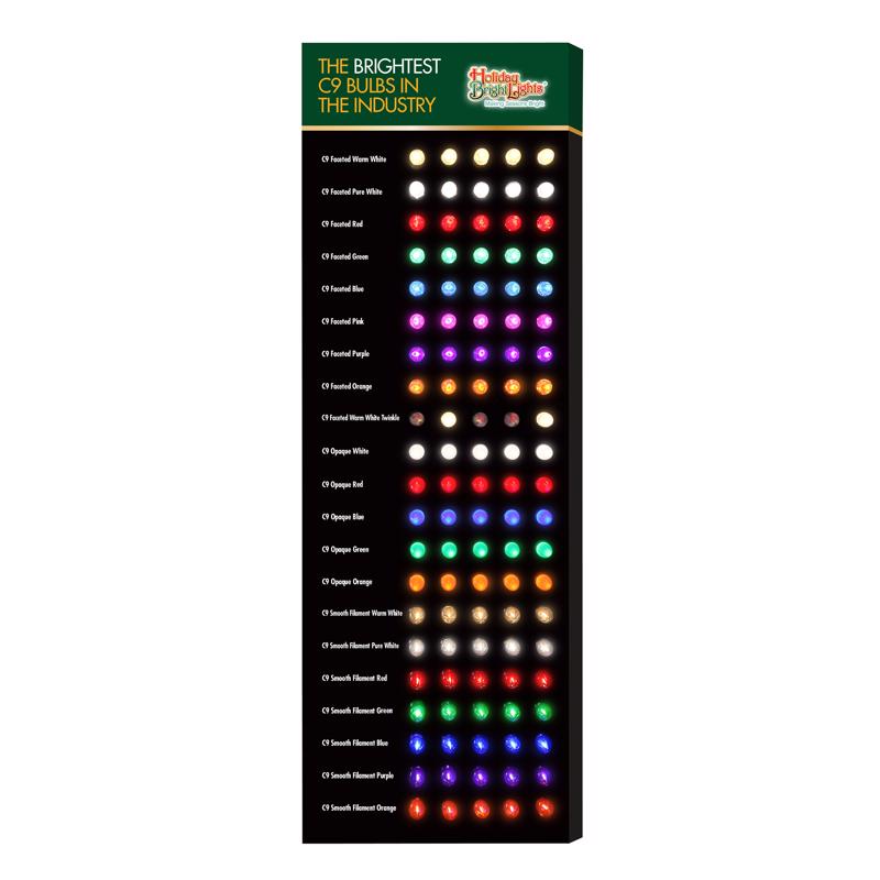 36 in. H X 12 in. W X 1 in. D Multicolor Cardboard Christmas Light Bulb Display