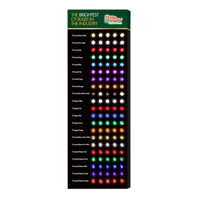 36 in. H X 12 in. W X 1 in. D Multicolor Cardboard Christmas Light Bulb Display