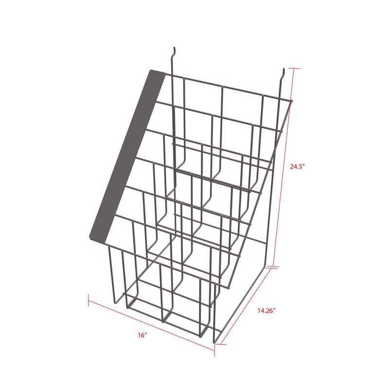 21.9 in. H X 16 in. W X 16 in. D Black Metal Saw Blade Display Display