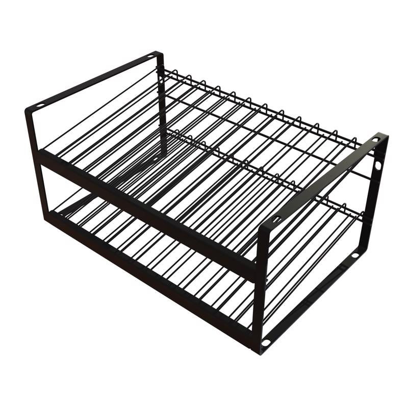 10.5 in. H X 14.25 in. W X 22.75 in. D Black Metal Craft Paint Display Display