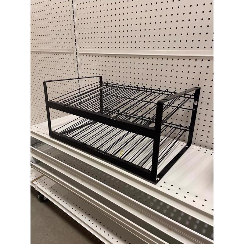 10.5 in. H X 14.25 in. W X 22.75 in. D Black Metal Craft Paint Display Display