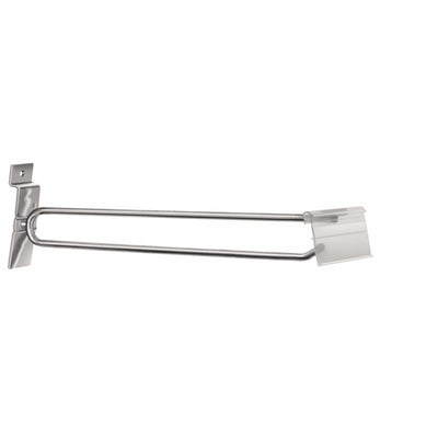 10 in. Silver Metal Slat Wall Peg Hook 25 pk