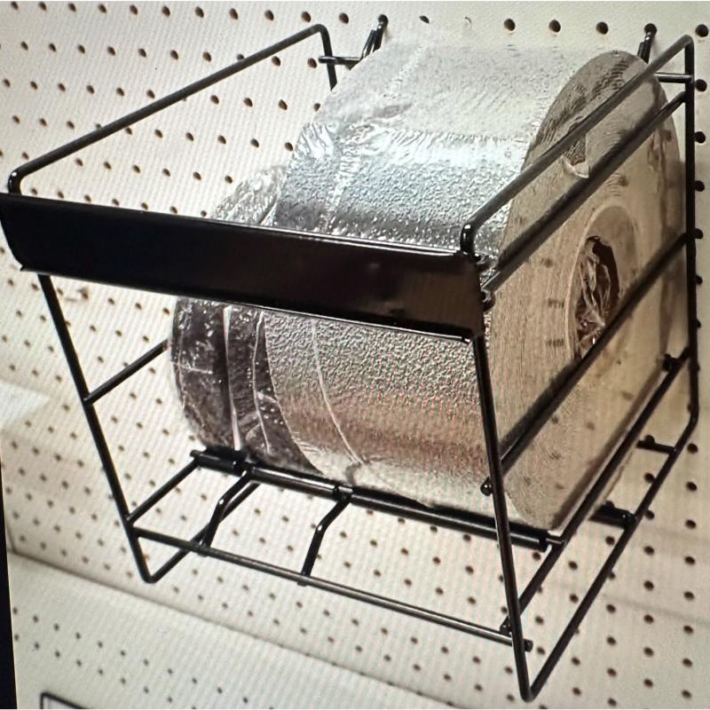 8.5 in. H X 8.72 in. W X 8.5 in. D Black Metal Anti-Slip Tape Rack