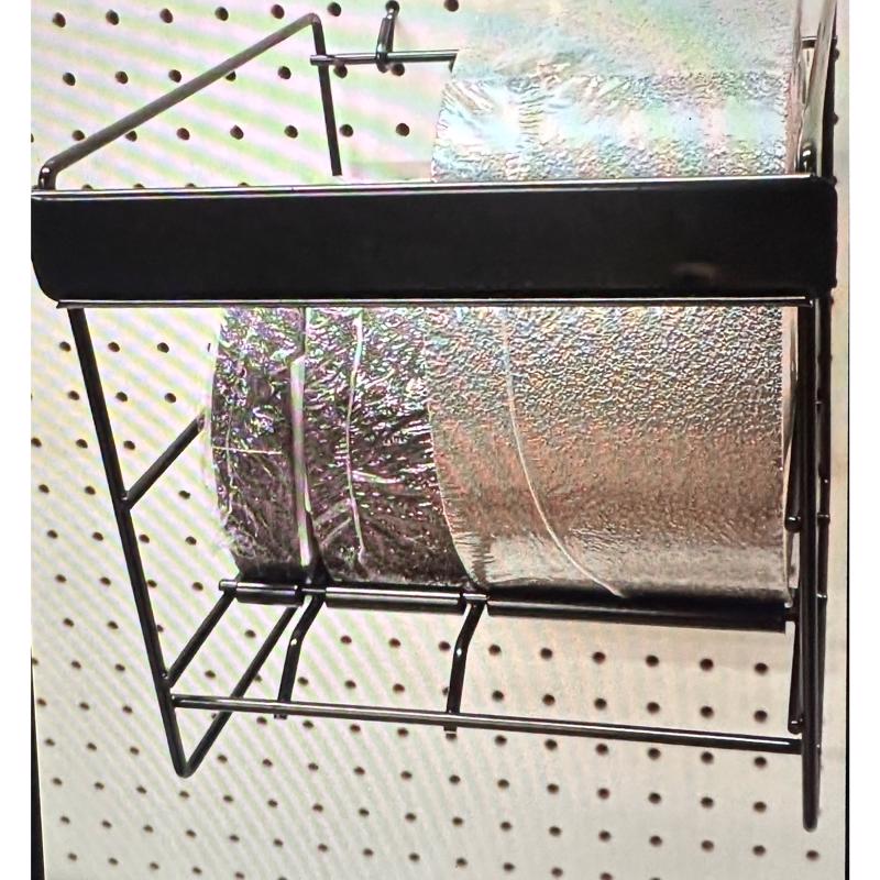 8.5 in. H X 8.72 in. W X 8.5 in. D Black Metal Anti-Slip Tape Rack