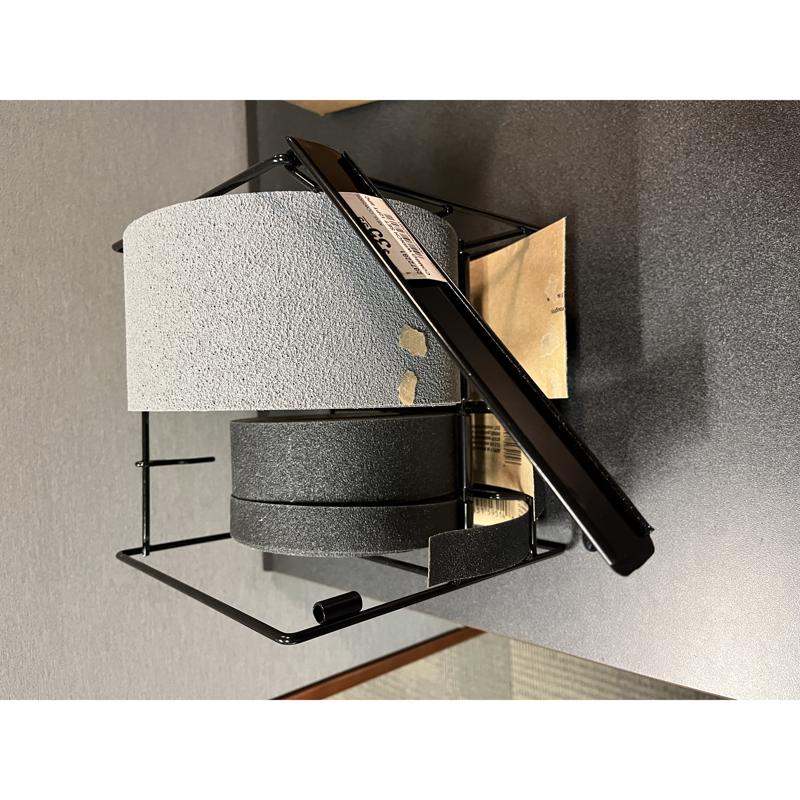 8.5 in. H X 8.72 in. W X 8.5 in. D Black Metal Anti-Slip Tape Rack