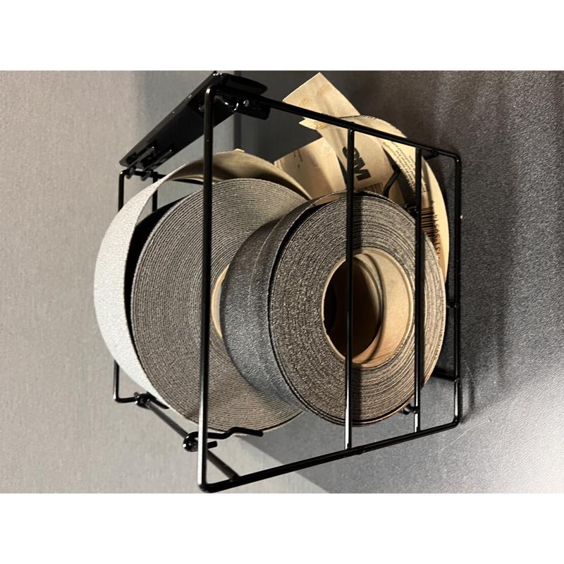 8.5 in. H X 8.72 in. W X 8.5 in. D Black Metal Anti-Slip Tape Rack