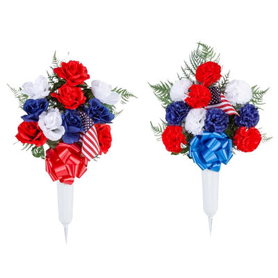Gerson American Flag Porch Decor