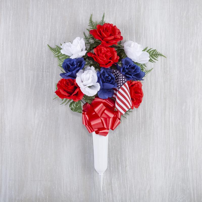 Gerson American Flag Porch Decor