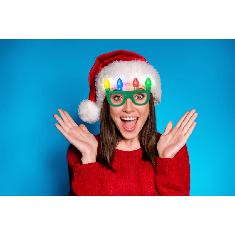 Lotsa Lights LED Multicolor Flashing glasses Light Set 5 in.